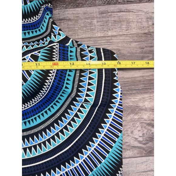 Jag Tankini Top Large‎ Tribal Geo High Neck Beach Resort Cruise Vacation - Picture 4 of 7